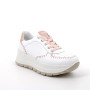 Sneaker avec coin pour femme blanc et rose avec lacets Sneaker avec coin pour femme blanc et rose avec lacets