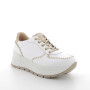 Sneakers with wedge for women white and platinum with laces Sneakers with wedge for women white and platinum with laces
