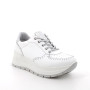 Sneakers with wedge for women white and silver with laces Sneakers with wedge for women white and silver with laces