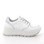 Sneakers with wedge for women white and silver with laces Sneakers with wedge for women white and silver with laces