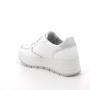 Sneakers with wedge for women white and silver with laces Sneakers with wedge for women white and silver with laces