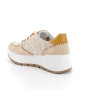 Sneakers with wedge for women beige with laces Sneakers with wedge for women beige with laces