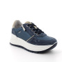 Sneakers con zeppa da donna blu con zip Sneakers con zeppa da donna blu con zip