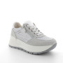 Sneakers with wedge for women white and silver with zip Sneakers with wedge for women white and silver with zip