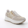 DAME SNEAKER MIT KEILABSATZ BEIGE UND PLATIN MIT ZIP DAME SNEAKER MIT KEILABSATZ BEIGE UND PLATIN MIT ZIP