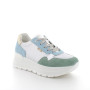 Sneakers with wedge for women green and sky blue with laces Sneakers with wedge for women green and sky blue with laces