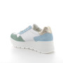 Sneakers with wedge for women green and sky blue with laces Sneakers with wedge for women green and sky blue with laces