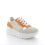 Sneaker avec coin pour femme beige et jaune avec lacets Sneaker avec coin pour femme beige et jaune avec lacets