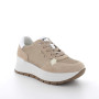 Sneakers con zeppa da donna beige con lacci Sneakers con zeppa da donna beige con lacci