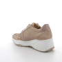 Deportivo con cuña para mujer beige con cremallera Deportivo con cuña para mujer beige con cremallera