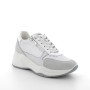 Sneakers with wedge for women white and silver with zip Sneakers with wedge for women white and silver with zip