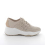 Sneakers eco-sostenibili da donna beige con lacci Sneakers eco-sostenibili da donna beige con lacci