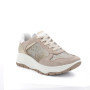 Deportivo con cuña para mujer beige con cordones Deportivo con cuña para mujer beige con cordones