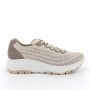 Sneakers con zeppa da donna beige con lacci Sneakers con zeppa da donna beige con lacci