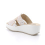 Sandali con zeppa da donna platino e beige  Sandali con zeppa da donna platino e beige