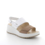Sandali con zeppa da donna bianco e beige con strap Sandali con zeppa da donna bianco e beige con strap