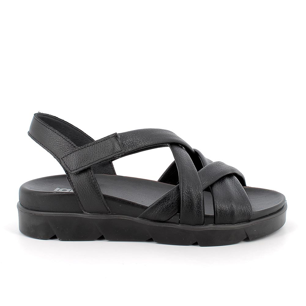 Sandali da donna nero con strap