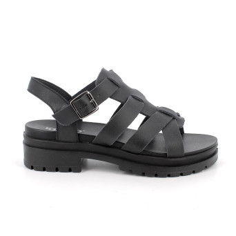 Sandals with heel for women black with buckle Sandals with heel for women black with buckle