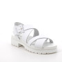 Sandals with heel for women white with buckle Sandals with heel for women white with buckle