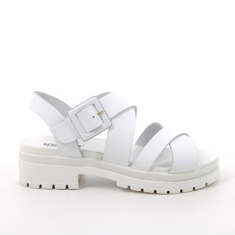 Sandale avec talon pour femme blanc avec boucle Sandale avec talon pour femme blanc avec boucle