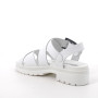 Sandals with heel for women white with buckle Sandals with heel for women white with buckle