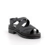 DAME SANDALE MIT ABSATZ SCHWARZ MIT SCHNALLE DAME SANDALE MIT ABSATZ SCHWARZ MIT SCHNALLE