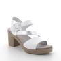 Sandale avec talon pour femme blanc avec boucle Sandale avec talon pour femme blanc avec boucle