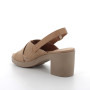Sandale avec talon pour femme brun et beige avec boucle Sandale avec talon pour femme brun et beige avec boucle