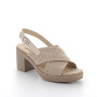 Sandals with heel for women beige with buckle Sandals with heel for women beige with buckle
