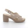 Sandals with heel for women beige with buckle Sandals with heel for women beige with buckle