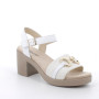Sandale avec talon pour femme blanc avec boucle Sandale avec talon pour femme blanc avec boucle