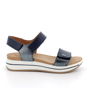ЖЕНСКИЕ КОЖАНЫЕ САНДАЛИИ НА ТАНКЕТКЕ, СИНИЙ/ДЖИНСОВЫЙ ЖЕНСКИЕ КОЖАНЫЕ САНДАЛИИ НА ТАНКЕТКЕ, СИНИЙ/ДЖИНСОВЫЙ