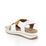 Sandals with wedge for women yellow and white with velcro Sandals with wedge for women yellow and white with velcro