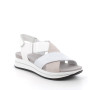 DAME SANDALE MIT KEILABSATZ WEISS UND GRAU MIT VELCRO DAME SANDALE MIT KEILABSATZ WEISS UND GRAU MIT VELCRO