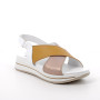 Sandals with wedge for women yellow and pink with velcro Sandals with wedge for women yellow and pink with velcro