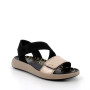 Sandale pour femme noir et platinum avec velcro Sandale pour femme noir et platinum avec velcro