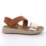 Sandals for women brown and platinum with velcro Sandals for women brown and platinum with velcro