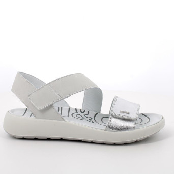 Sandals for women white and silver with velcro Sandals for women white and silver with velcro