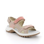 Sandale pour femme beige et rose avec velcro Sandale pour femme beige et rose avec velcro