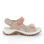 Sandale pour femme beige et rose avec velcro Sandale pour femme beige et rose avec velcro