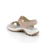 DAME SANDALE BEIGE UND ROSA MIT VELCRO DAME SANDALE BEIGE UND ROSA MIT VELCRO