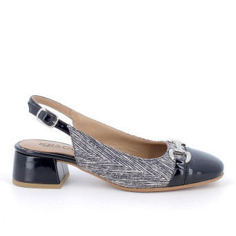 DAME DECOLLETE MIT ABSATZ BLAU MIT SCHNALLE DAME DECOLLETE MIT ABSATZ BLAU MIT SCHNALLE