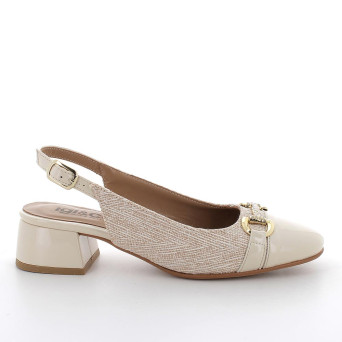 DAME DECOLLETE MIT ABSATZ BEIGE MIT SCHNALLE DAME DECOLLETE MIT ABSATZ BEIGE MIT SCHNALLE