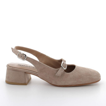 Pumps with heel for women beige with buckle Pumps with heel for women beige with buckle
