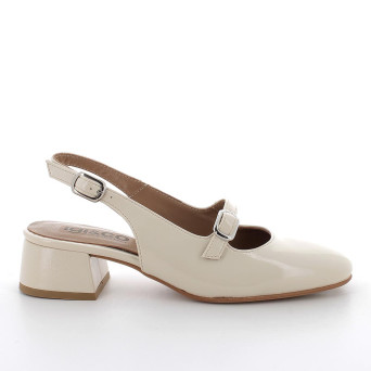 DAME DECOLLETE MIT ABSATZ BEIGE MIT SCHNALLE DAME DECOLLETE MIT ABSATZ BEIGE MIT SCHNALLE