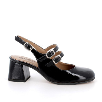 DAME DECOLLETE MIT ABSATZ SCHWARZ MIT SCHNALLE DAME DECOLLETE MIT ABSATZ SCHWARZ MIT SCHNALLE