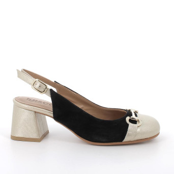 DAME DECOLLETE MIT ABSATZ SCHWARZ MIT SCHNALLE DAME DECOLLETE MIT ABSATZ SCHWARZ MIT SCHNALLE