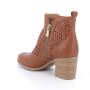 Media bota de tacon para mujer marron con cremallera Media bota de tacon para mujer marron con cremallera