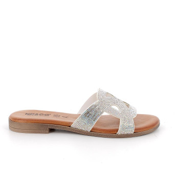 Sandale pour femme blanc et argent  Sandale pour femme blanc et argent