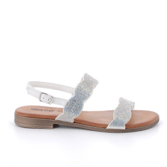 DAME SANDALE WEISS MIT SCHNALLE DAME SANDALE WEISS MIT SCHNALLE